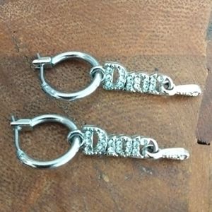 Christian Dior Mini Hoop Logo Earrings